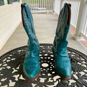 Vintage teal Justin boots